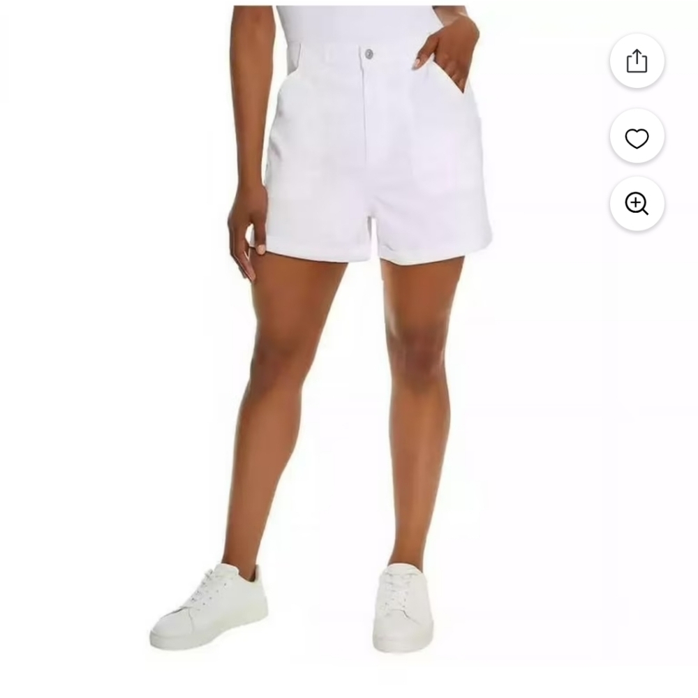NWT Gloria Vanderbilt Utility Short White S XXL